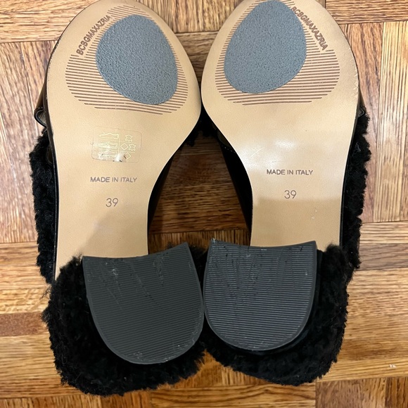 BCBGMaxAzria Faux Fur Block Heel Sandal - Picture 6 of 7